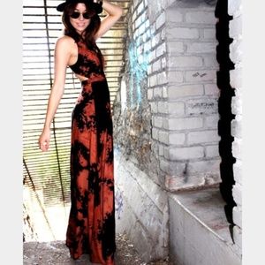 {Nom De Plume} UO YAYA Tie Dye Maxi Dress Sz 2 EUC